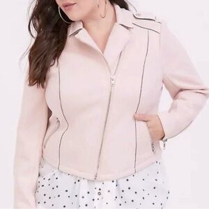 Torrid Light Pink Leather Jacket